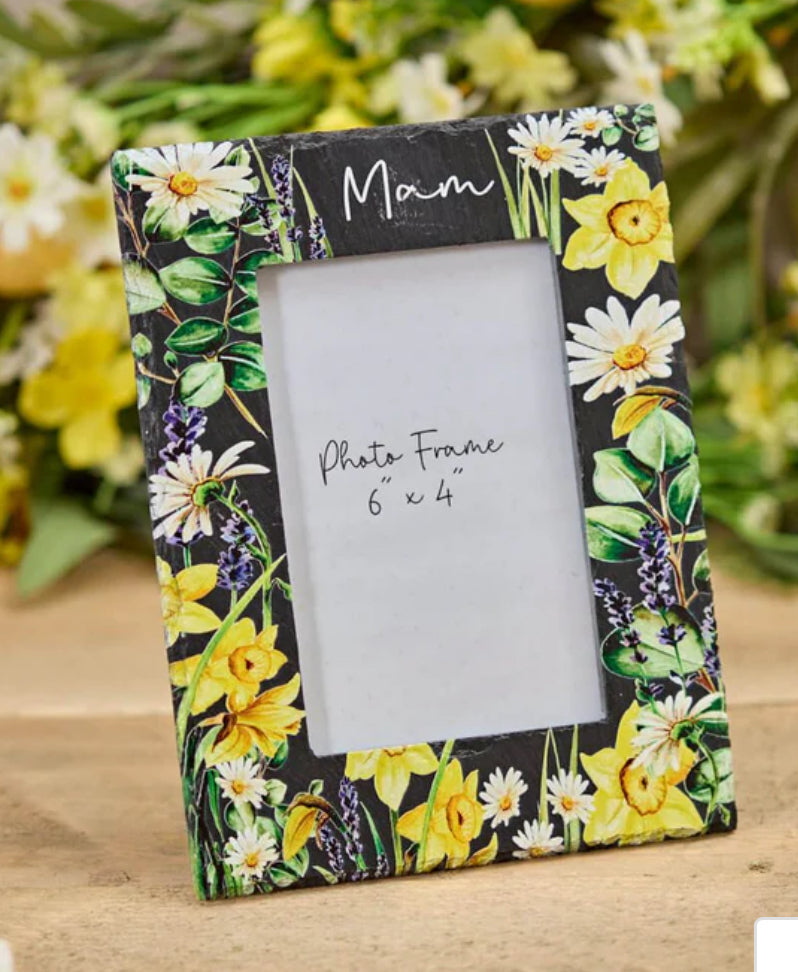 Slate Mam Frame - Daffodil Design 6 x 4