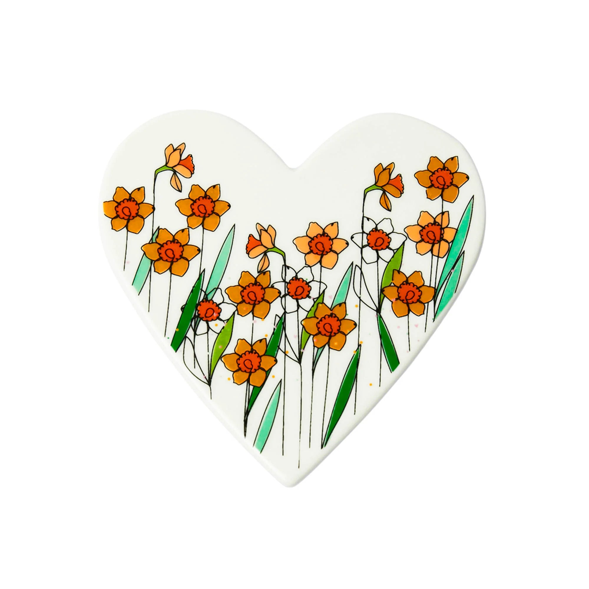 Heart Coaster - Daffodil
