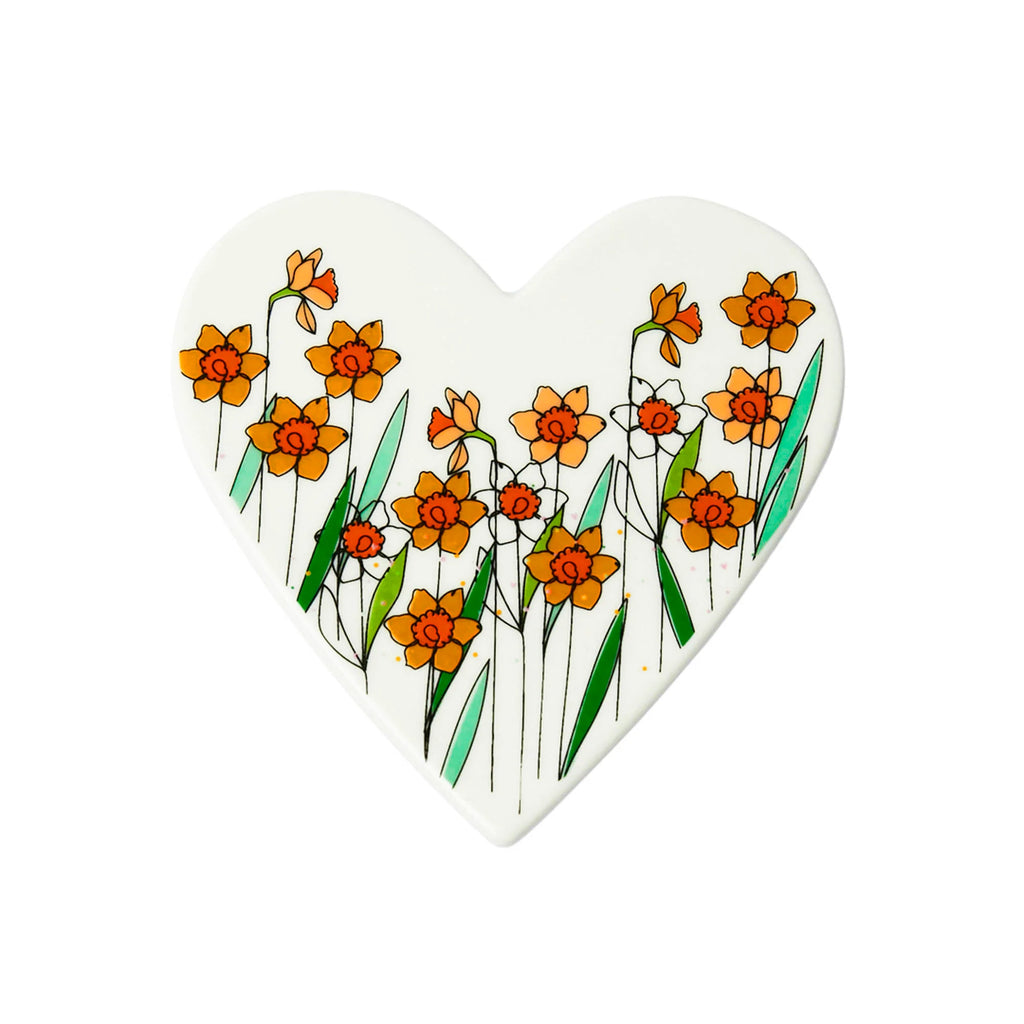 Heart Coaster - Daffodil