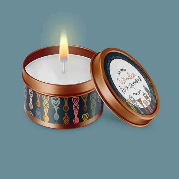 Wooden Lovespoon Candle - Handmade in Wales
