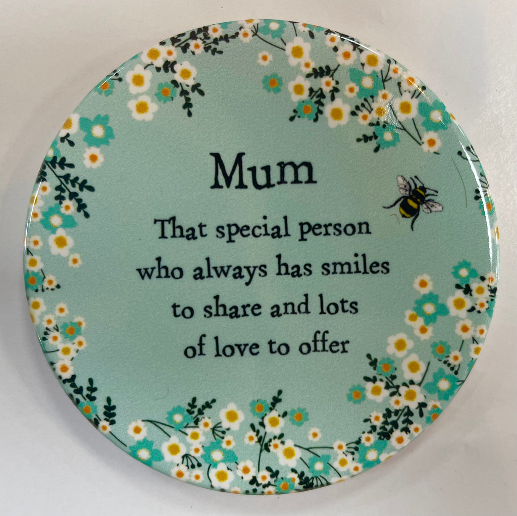 Mum - Floral Ceramic Coaster